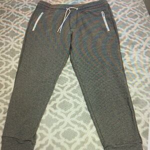 American Eagle Outfitters Gray Joggers with White Accents